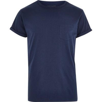 Navy patch pocket T-shirt